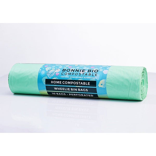 10PK Bonnie Bio Compostable 240L Wheelie Bin Garbage Bags Green Eco Friendly Carousel 2