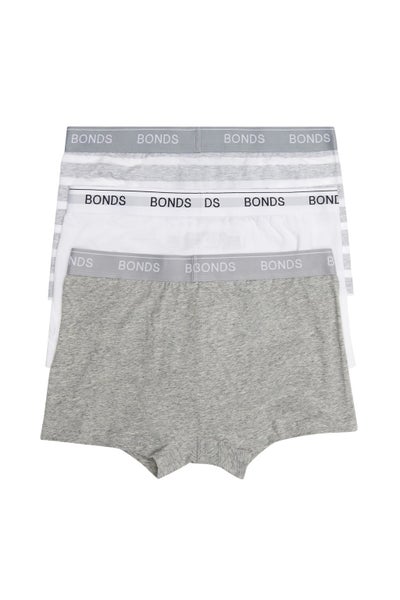 3 X Mens Bonds Guyfront Trunk Trunks Underwear – Grey Stripe Carousel 1