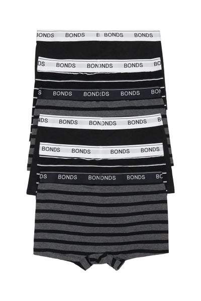 18 X Bonds Mens Guyfront Trunks Underwear Black / Grey Stripe Carousel 2