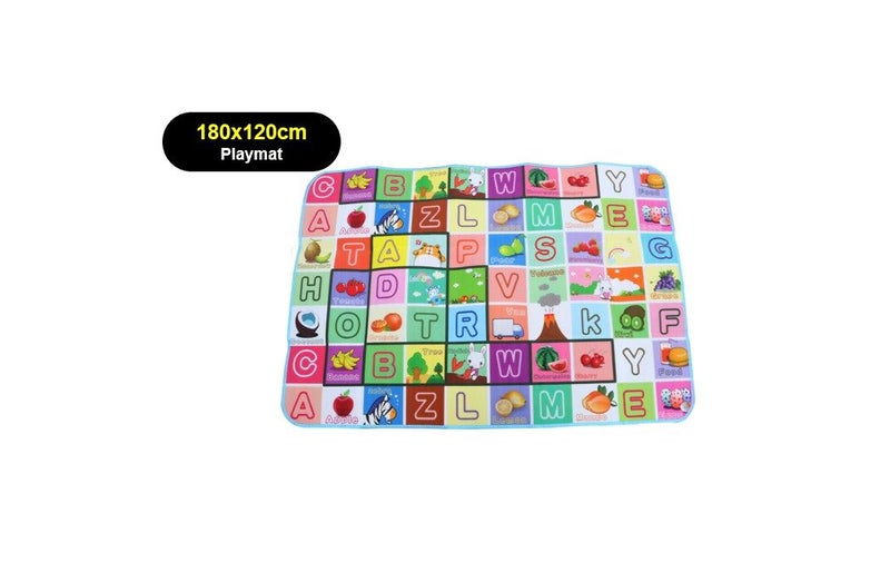 PTN ALPHABET Playmat 180 x 120cm Kids Play Mat Baby Crawling Floor Mat Folding Carousel 1