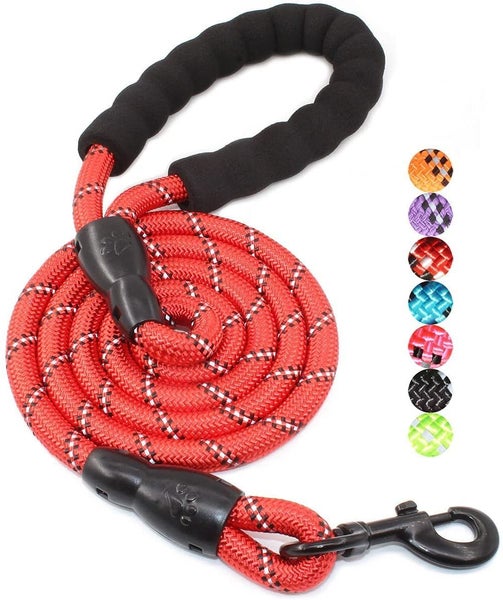 Durazon 1.5m Nylon Reflective Leash with Metal Hook - RED Carousel 2