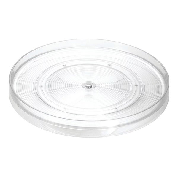 Idesign 27.9cm Clear Round Turn Spin Spice Kitchen Uitlity Table Plate Storage Carousel 1