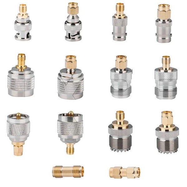 14x Piece Connector RF Connector Adapter SMA to SMA BNC PL259 SO239 N Carousel 2