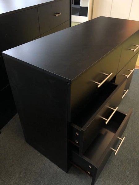 6 Drawers Low Boy Black color (Clearance) Carousel 3