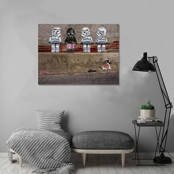 ON SALE 1 Panel FREE SHIPPING Canvas Art Print - Banksy Art Carousel 4