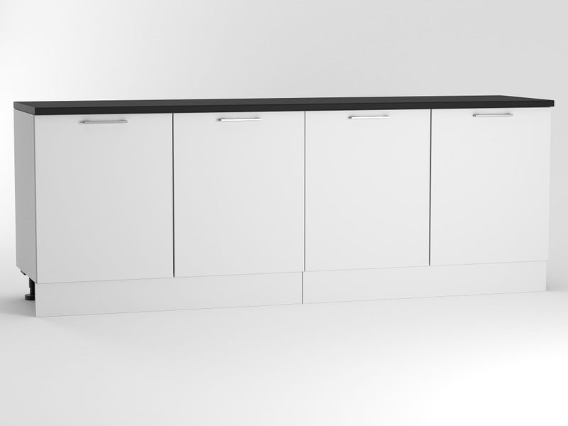 Flatpack Kitchenette made in Italy 2400mm wide 2 pot laqured painted door Carousel 1