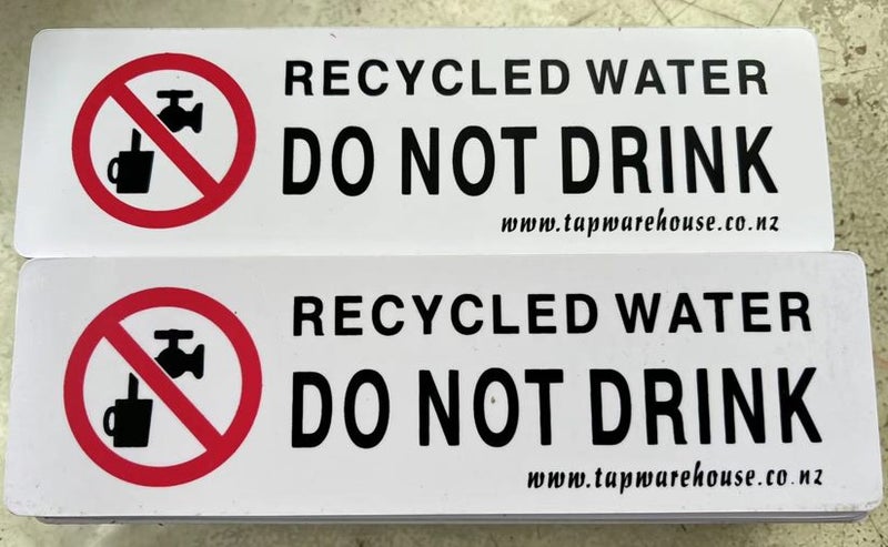 Tapwarehouse Non potable water sign notice sticker under council requirement Carousel 1