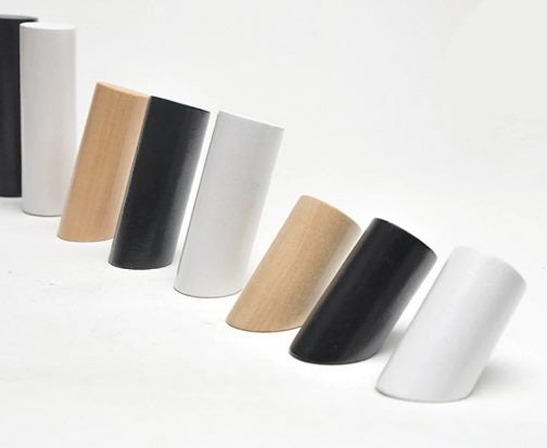 wooden simple nordic style coat hooks white 60mm Carousel 2