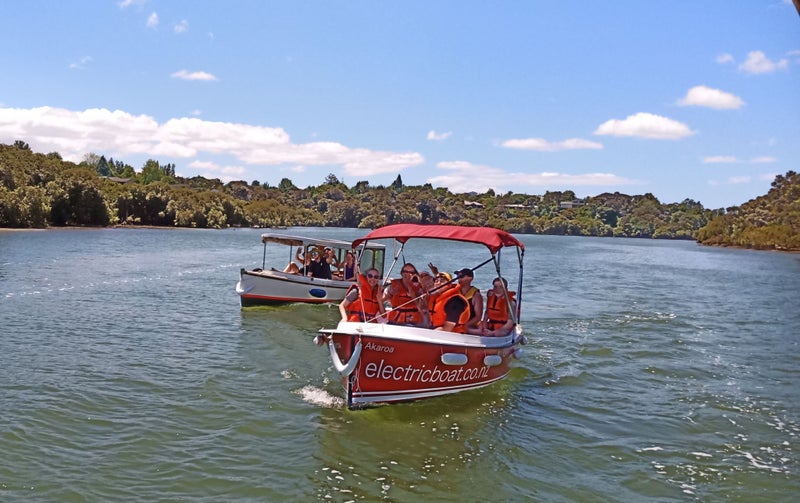 Christmas gift voucher present: relaxing Electric Boating on Kerikeri river Carousel 1
