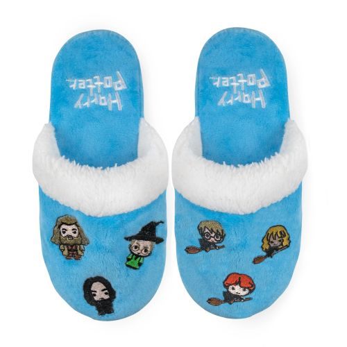 3 X Kids Boys Girls Harry Potter & Friends Hogwarts Kawaii Slippers Light Blue Carousel 1