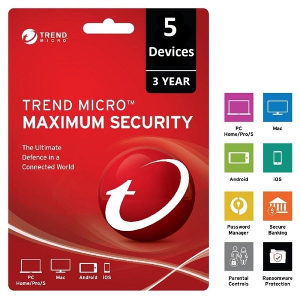Trend Micro Maximum Security 2021 5 Devices 3 Years Carousel 1