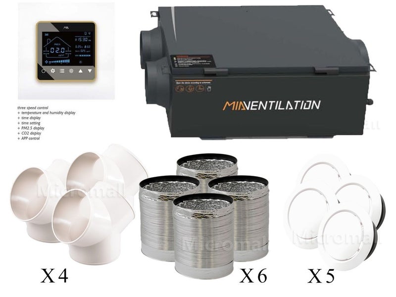 2025 Premium Heat Exchange Ventilation System for 250m2, 4-6 Rooms - Advanced Carousel 1