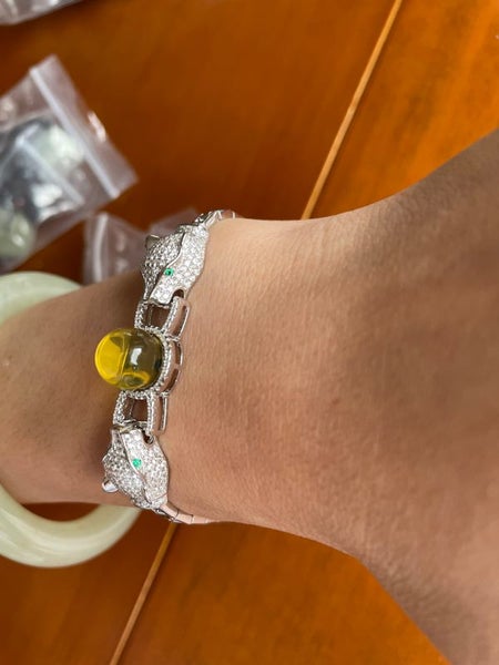 amazing 100% Blue amber S925 Silver bracelet Carousel 1