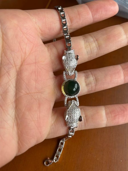 amazing 100% Blue amber S925 Silver bracelet Carousel 10