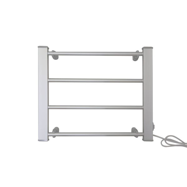 Pronti Heated Towel Rack Electric Bathroom Towel Rails Warmer E60W Silver Carousel 2