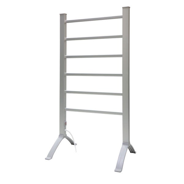 Pronti Heated Towel Rack Electric Bathroom Towel Rails Warmer E100W Silver Carousel 2