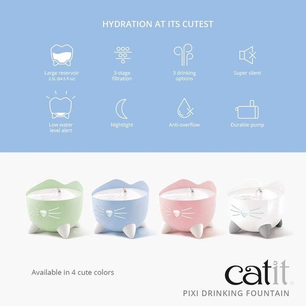 CATIT PIXI CAT FOUNTAIN 2.5L BLUE Carousel 2