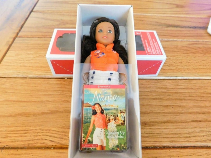 American Girl Doll ~ 6.5" Mini Doll "NANEA" & mini book. Boxed. Brand new. Carousel 2