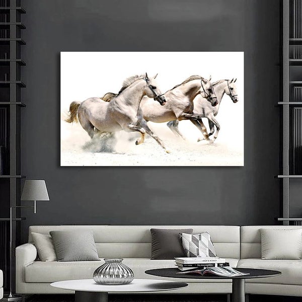 1 PANEL FREE SHIPPING - Large Canvas Print - Abstract - Horse Art Carousel 4