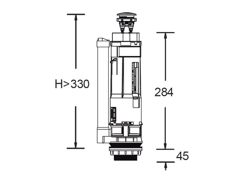 R&T Universal Dual Flush Outlet Valve - Spare Parts Carousel 2