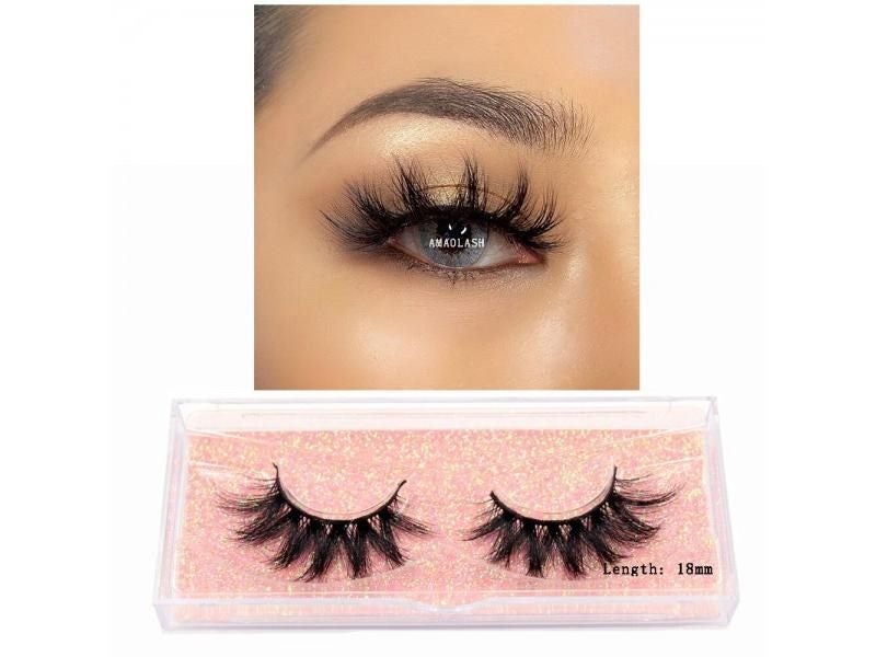 AMAOLASH Eyelashes Mink Eyelashes Thick Natural Long False Eyelashes 3D Mink Carousel 1