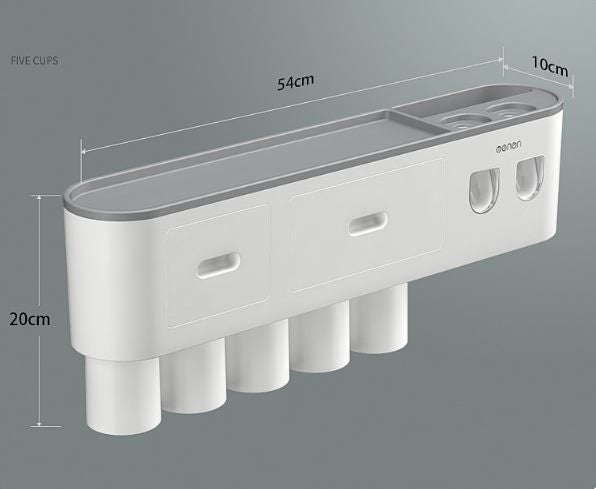 Toothbrush Holder with Double Toothpaste Squeezer Carousel 2