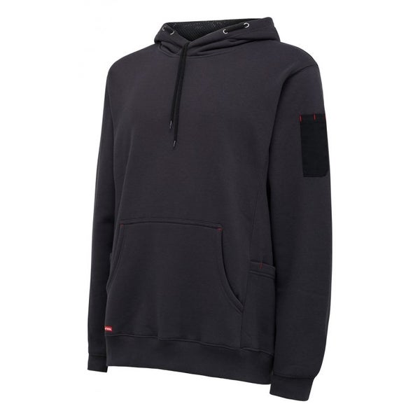 2 X Mens Hard Yakka Brushed Fleece Hoodie Jumper Charcoal Y19326 Carousel 2