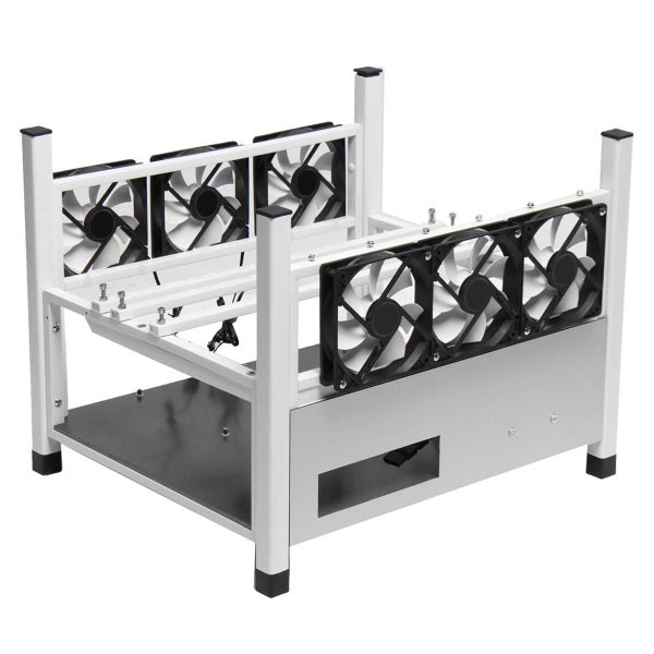 6 GPU Miner/Mining Rig Frame/Case/Rack Dual Power Supply For Crypto Currency Carousel 4