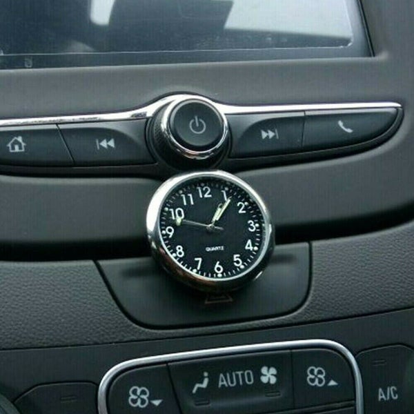 Stick-On Clock Watch Luminous Dashboard Clock Quartz Analog Fit Car Home Office Carousel 2