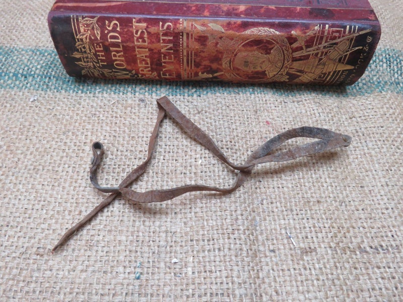 Awesome Old Military WW1 / WW2 Helmet Leather Strap Unidentified Carousel 1