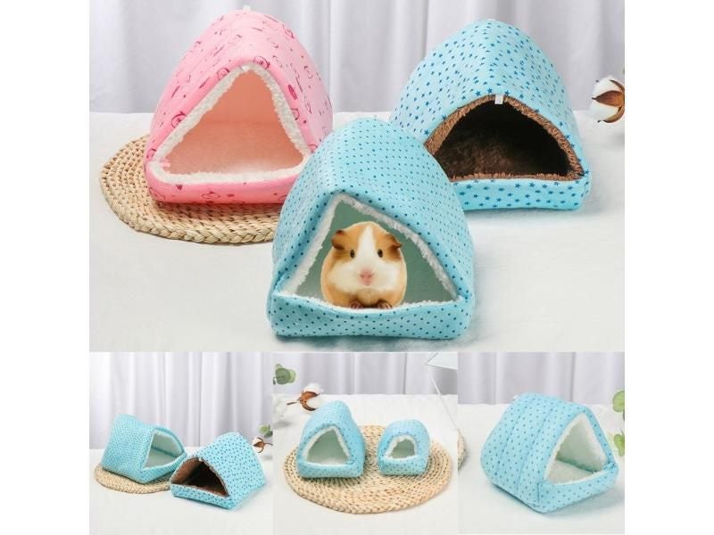 1 Pcs Hamster House Guinea Pig Nest Small Animal Sleeping Bed Winter Warm Carousel 2