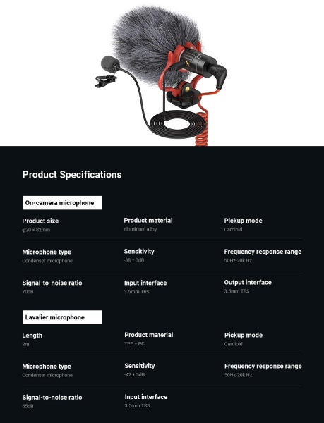SmallRig Forevala S20 On-Camera Microphone 3468 Carousel 14