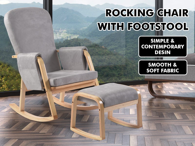 Rocking chair with footstool Carousel 7