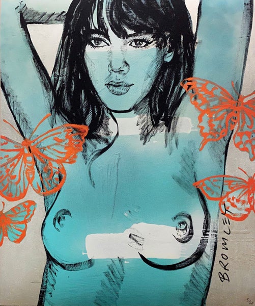 DAVID BROMLEY Nude "Sophie" Signed, Limited Edition Print, 60cm x 50cm Carousel 1