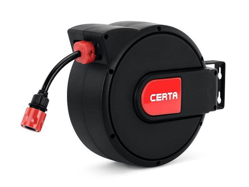10m Retractable Garden Hose Reel with 9-in-1 Spray Nozzle Carousel 2