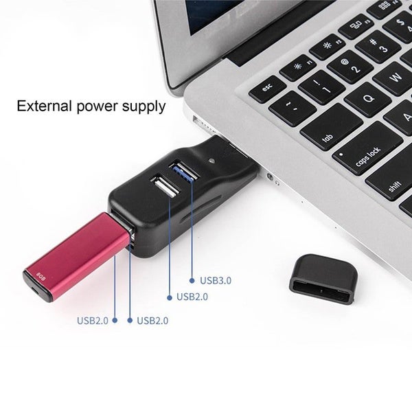 Usb 3.0 4 Port Splitter Expander Multiple Data Cable Hub For Laptop Computer US Carousel 2