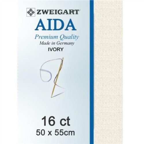 Zweigart Aida 16ct 50x55cm Ivory Carousel 1
