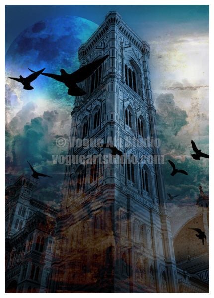 Giotto Bell Tower Artwork - Limited-Edition Print - 210mm x 297mm Carousel 1