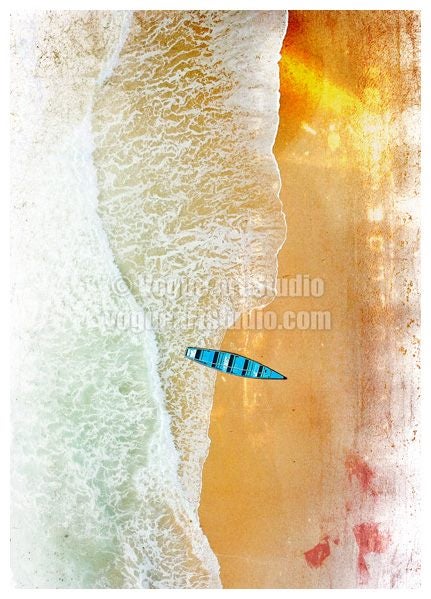 The Blue Boat Artwork - Limited-Edition Print - 210mm x 297mm Carousel 1