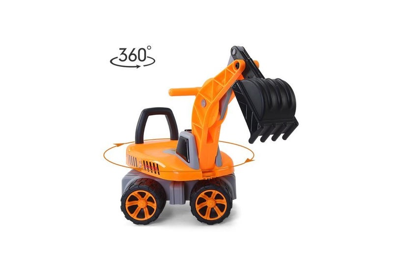 PTN 360 Red Excavator Digger Kids Riding Toys Ride-On Car Toy Truck Toddler Carousel 5