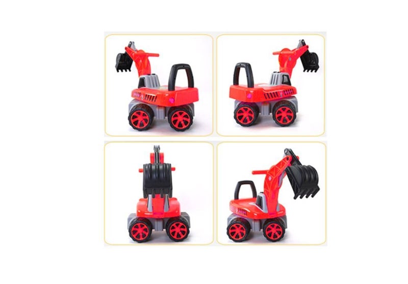 PTN 360 Red Excavator Digger Kids Riding Toys Ride-On Car Toy Truck Toddler Carousel 2