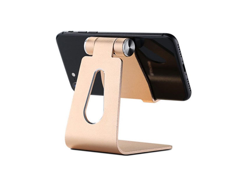 Desktop Phone Holder Aluminum Stand For iPhone, Samsung, Tablet (Gold)63617775901954111
