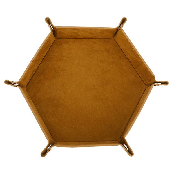 Dungeons and Dragons(DND) Brown hexagonal folding hexagon dice tray Carousel 1