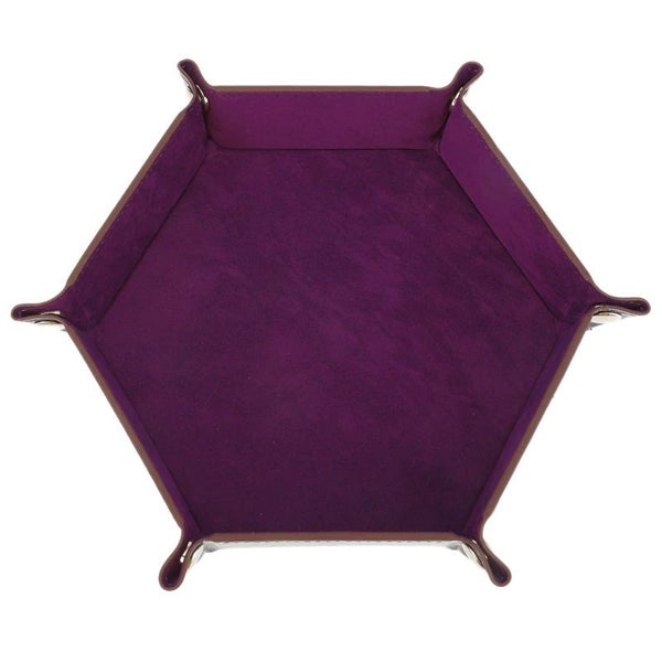 Dungeons and Dragons(DND) Purple hexagonal folding hexagon dice tray Carousel 1