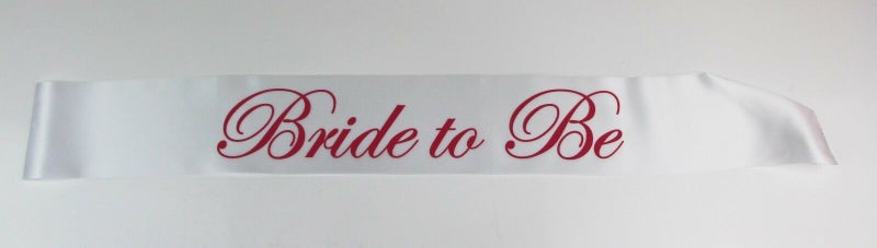 Sashes Hens Sash Party White/Pink - Bride To Be Carousel 2