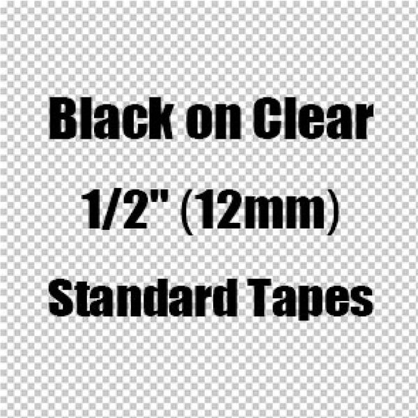 2Pcs Brother P-Touch TZ131 TZe131 Compatible Label Tape, Black on Clear Carousel 2