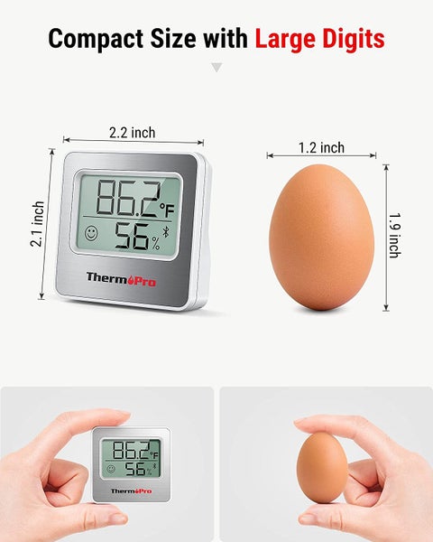 ThermoPro Smart App Thermometer / Hygrometer Monitor - White Carousel 9