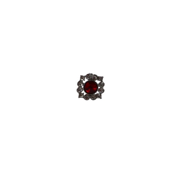Red Square Brooch Blazer Shirt Pin Carousel 1
