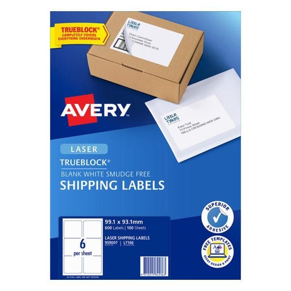 Avery Label L7166-100 100 Sheets Laser Carousel 1