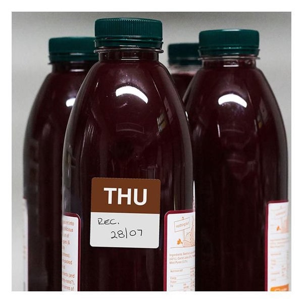 Avery Labels Thursday Square Day 40x40mm Brown White 500 Roll Carousel 3